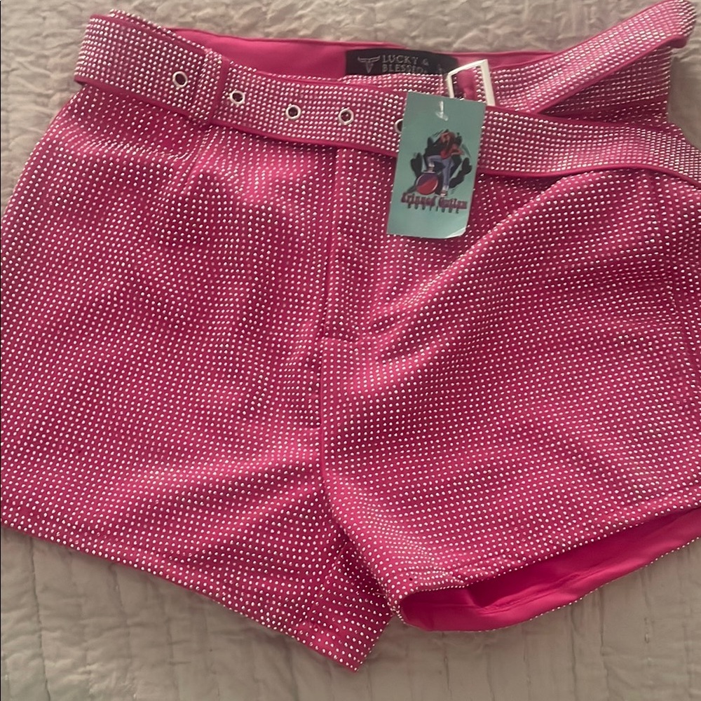 Lucky & Blessed High Waist Pink Summer Shorts